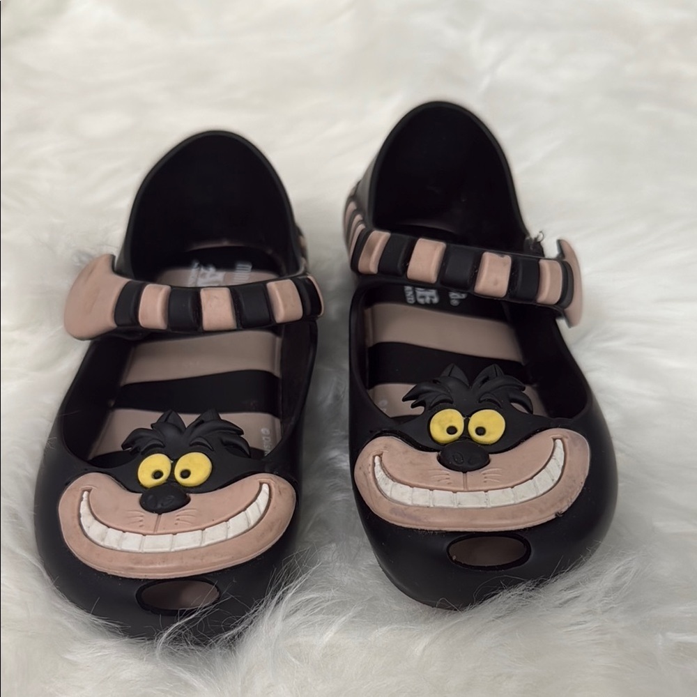 Mini Melissa X Disney Alice in Wonderland Ultra Girl Cheshire Cat sz 7 Mary Jane